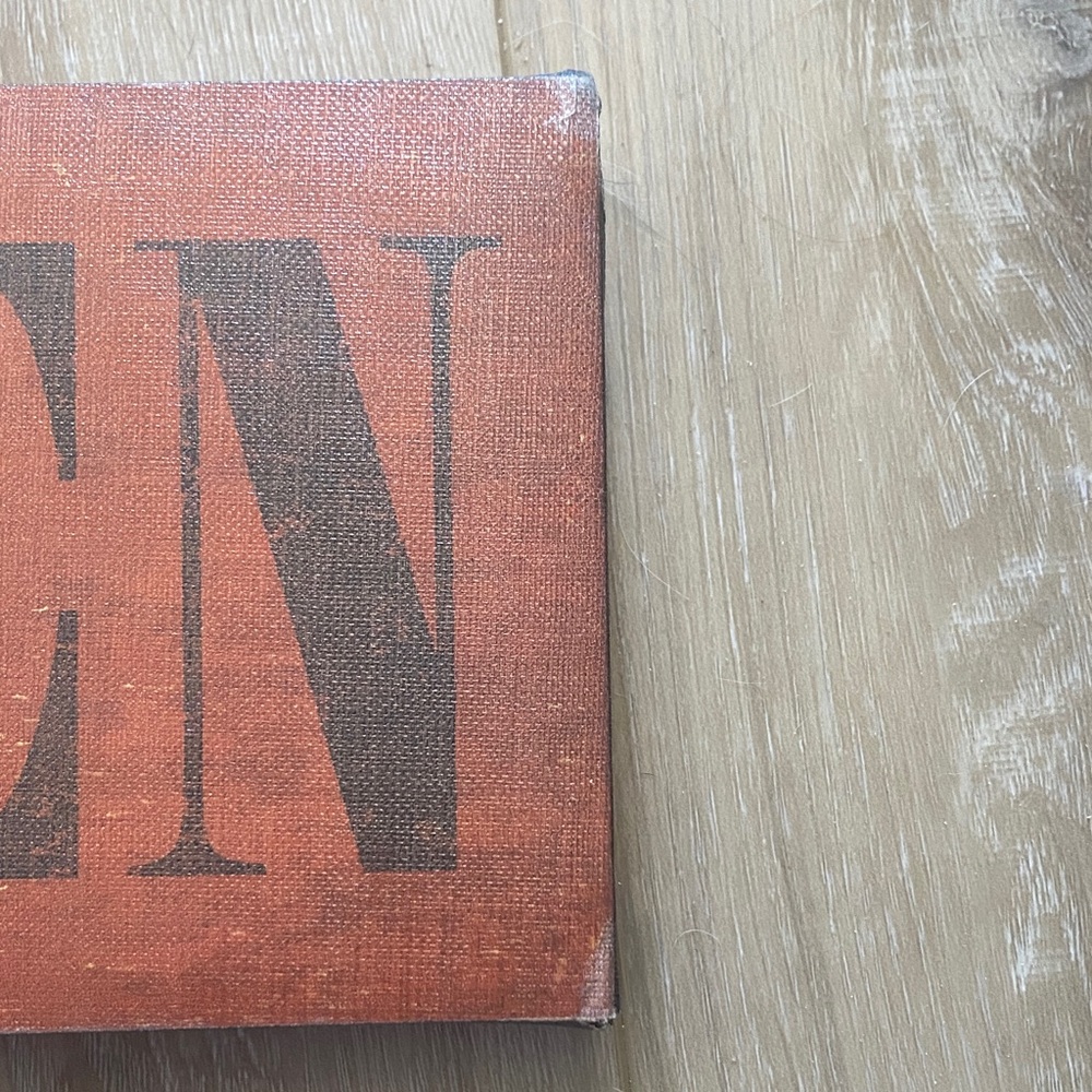 KITCHEN Sign Wall Decor Canvas on Wood Frame Rustic Farmhouse Rust/Brown & Black - Picture 6 of 9